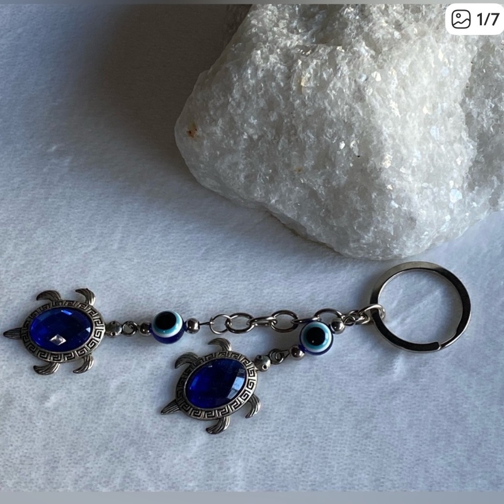 NWT Turtle 🐢 & evil eye 🧿 Keychain